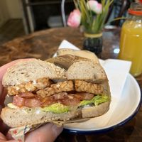 Tempeh BLT 👍👍  at Flo's Deli in Amsterdam