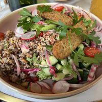 Vegan bowl  at Brasserie Le Tambour in Paris