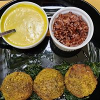 Polpete with rice and curry at Vitaminas24 in Rome