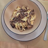 Pasta mit Pilzen (vegan) at Vitaminas24 in Rome