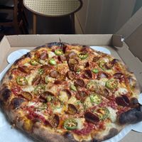 Hot Girl - pepperoni + jalapeño   at Trixie's Vegan Pizza in Beacon