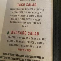 Avocado salad, extra avocado add salsa  at Carmelita's Mexican Restaurant in New Port Richey