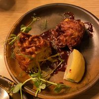 Onion bhajis but I’d started eating them 🤣  at The Bank Bar and Tapas in Dumfries