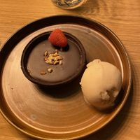 Millionaire’s tart with vegan ice cream   at The Bank Bar and Tapas in Dumfries
