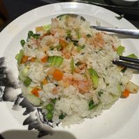 Vegetable fried rice (I added my spring roll sauce)  at Jiang Nan in New York City