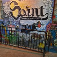 Sign on the outside at Saint Lazarus Bar  in Philadelphia