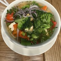 Vegan pho with tofuu  at Simply Pho House in Celina