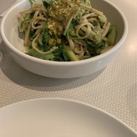 Pistachio linguine at Pure and Whole - Shanghai Centre in Shanghai