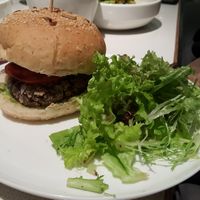 Black bean burger at Pure and Whole - Shanghai Centre in Shanghai