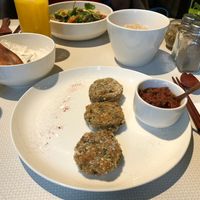 Quinoa Patties at Pure and Whole - Shanghai Centre in Shanghai