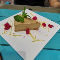Vegan cheese cake at Pure and Whole - Shanghai Centre in Shanghai