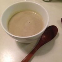 Lentil soup at Pure and Whole - Shanghai Centre in Shanghai