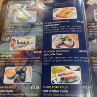 Part of menu  at Pho Viet - Manoa in Honolulu