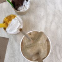 Afternoon treat with coffee slushy  at Sweet in Exmouth