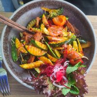 Spicy zucchini main at Ha Veggie - Isarvorstad in Munich