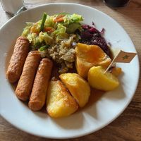 Vegan sausage roast   at The Four Horseshoes Inn in Eye
