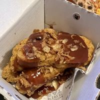 Vegan strips with sauce   at Fireaway in Inverness