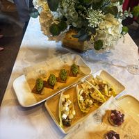 Vegan wedding canapés   at Lord Crewe Arms Hotel  in Consett