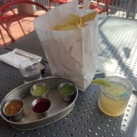 Different salsas (they change their salsas a lot)  at Boca  in Tucson