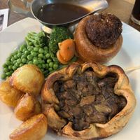 Sunday Roast but Yorkshire pudding was not vegan   at Badger Box in Nottingham