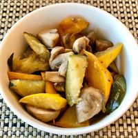 Sautéed mushrooms  at Jalun in Dubai