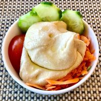 Hummus bowl at Jalun in Dubai