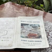 Menu  at Fort Cade Ohrid in Ohrid