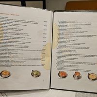 Menu, vegan opties met tekst aangegeven at Rama's Pure Veg in Arnhem