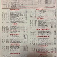 New Great Wall Chinese Restaurant menu (not the full menu, but this is the part that shows vegetarian and vegan options). at New Great Wall Chinese Restaurant in Nashville