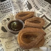 Churros with chocolate sauce    at Tacotarian - Miracle Mile in Las Vegas
