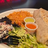I forgot to mention the burrito my husband ordered. I ate the salad  and beans,  so good! at Tacotarian - Miracle Mile in Las Vegas