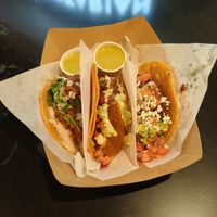 Three tacos at Tacotarian - Miracle Mile in Las Vegas