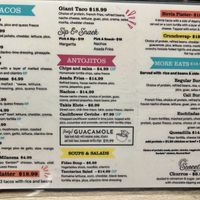 Menu  at Tacotarian - Miracle Mile in Las Vegas