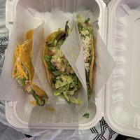Terrible picture but great tasting tacos   at Tacotarian - Miracle Mile in Las Vegas