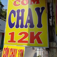 Sign outside at Cơm Chay 12k in Ho Chi Minh City