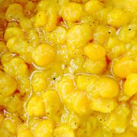 Vegan Ethiopian yellow split pea side at Chez Hareg Gourmet Bakery in Washington