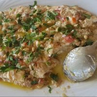 Eggplant dip at The Old Monolithos Taverna in Rhodes