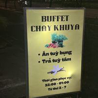Sign  at Buffet Chay Khuya in Ho Chi Minh City