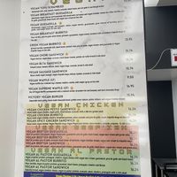 Separate vegan menu!   at Victory Caffe in Van Nuys