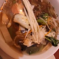 Vegane Gemüsesuppe mit Suya at Hongkong Imbiss in Saarbrucken