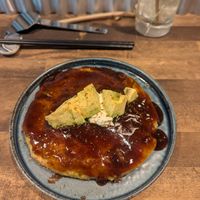 Avocado okonomiyaki  at Gluten-Free & Vegan OKONOMIYAK Vim in Osaka