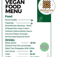 They have a vegan menu! at Waffleton in Idyllwild