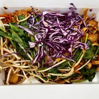 fresh noodles with tofu and veggies (spicy!)  at Stretch The Noodle in Portland