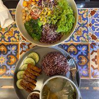 1. Mushrooms Pansuh RM17.90 - Thursday Daily Special
2. Rainbow Rice Bowl RM18.90
 at Roots & Seeds in Kuching