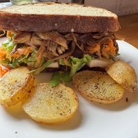 Vegan mushroom sandwichh  at Organic Smoothie Bowl and Cafe - Thamel  in Kathmandu