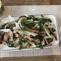 Fried mushrooms with vegetables: the best mushrooms I’ve ever had!  at Home Cooking Place - 闲来私房菜 in Yangshuo
