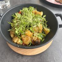Veganes Gemüsegröstl (fried potatoes and vegetables)  at Gampenalpe in Ischgl