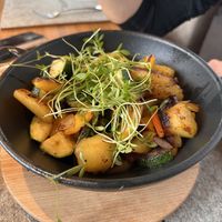 Veganes Gemüsegröstl (potatoes and vegetables)  at Gampenalpe in Ischgl