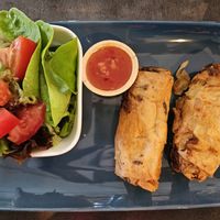 Spring rolls with salad at Kims Café in Neuss