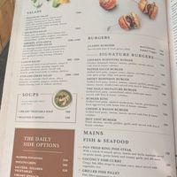 Menu at The Daily Café & Bistro in Nairobi